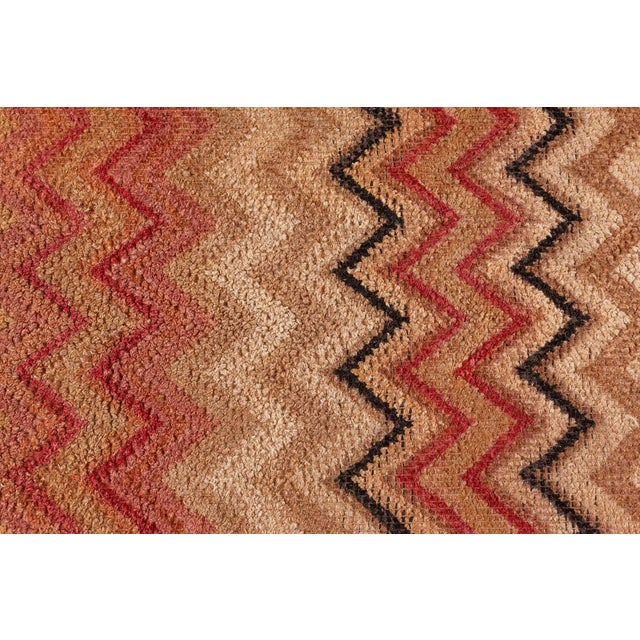 Tan Doris Leslie Blau Scandinavian Mid-Century Abstract Warm Tan Rug Half Pile For Sale - Image 8 of 8
