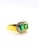 Bochic “Capri” Vintage Natural Diamond & Emerald Retro Ring Set In 18K Gold & Silver For Sale - Image 10 of 13
