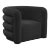 Curves Black Velvet Lounge Chair For Sale