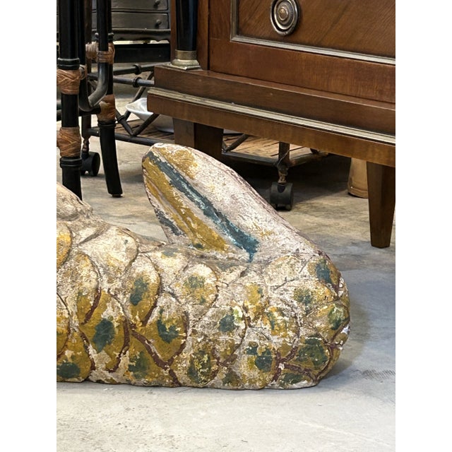 1900 - 1909 Antique Carved Wood Mermaid Sculpture. For Sale - Image 5 of 12