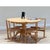 Mid-Century Modern Elm Circular Dining Table and Rattan Chairs, 1960s, Set of 5 For Sale - Image 11 of 11