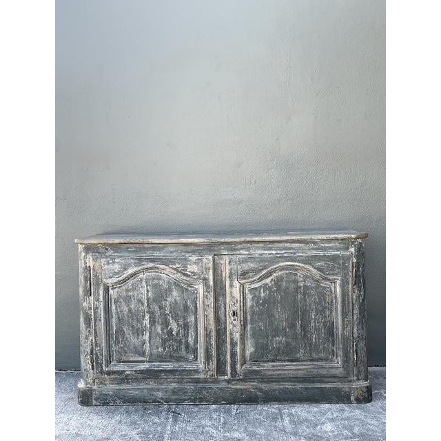 French Vintage 19th Century Patinated French Sideboard For Sale - Image 3 of 12