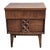 Mid-Century Scandinavian Modern Style Two Drawer Walnut Bedside Table For Sale
