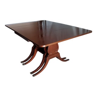 1950s Duncan Phyfe Mid-Century Dining Room Table 108" For Sale