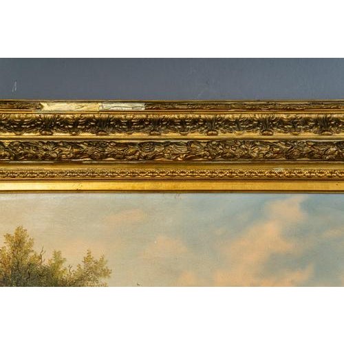 C. Hütt, Landscape, Early 20th Century, Oil on Canvas For Sale - Image 7 of 17