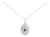 Sterling Silver Lab Grown Emerald and Diamond Sunburst Medallion Pendant Necklace For Sale