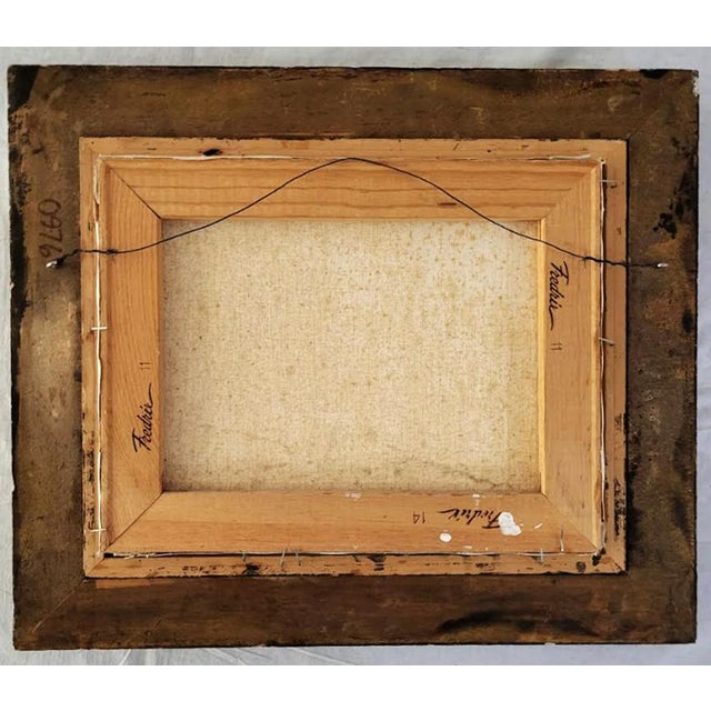 Antique French Signed Oil Painting Mouse on Artist Palette - Signed Friday For Sale In Las Vegas - Image 6 of 8