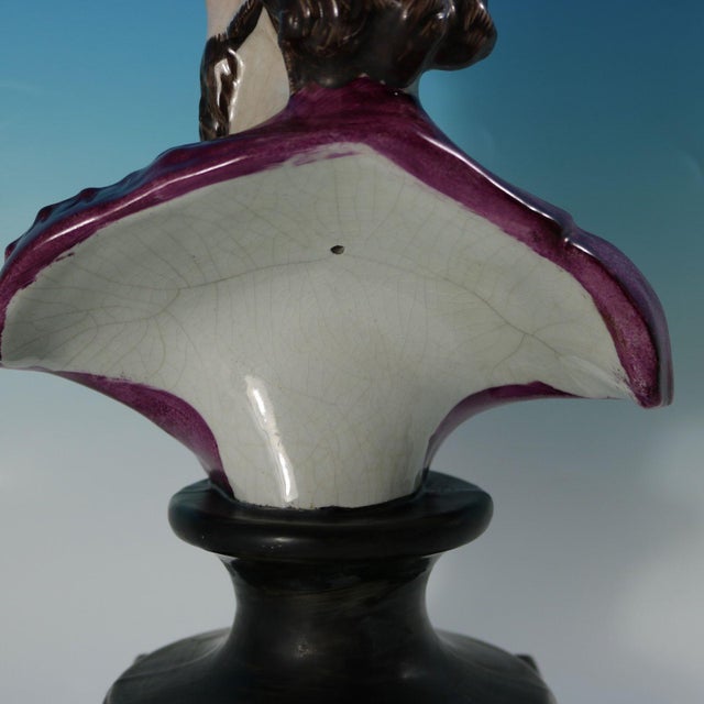 Victorian Staffordshire Pottery Bust of Plato For Sale - Image 15 of 15