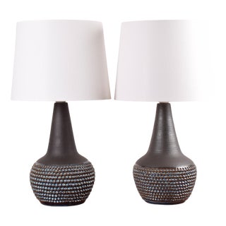 Danish Modern Ceramic Table Lamps by Einar Johansen for Søholm, 1960s, Set of 2 For Sale