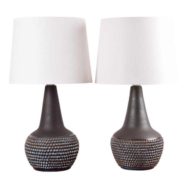Danish Modern Ceramic Table Lamps by Einar Johansen for Søholm, 1960s, Set of 2 For Sale
