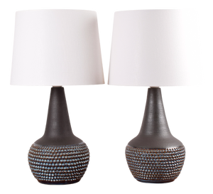 Danish Modern Ceramic Table Lamps by Einar Johansen for Søholm, 1960s, Set of 2