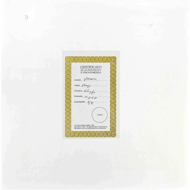 Landscape is a lithograph attributed to Nicholas Verrall in the 1980s. Hand-signed. Numbered, Edition, 9/99. Very Good...