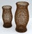 Set 2 Vintage Decorative Amber Gemstone Beaded Lattice Hourglass Shaped Candle Holders For Sale In Miami - Image 6 of 15