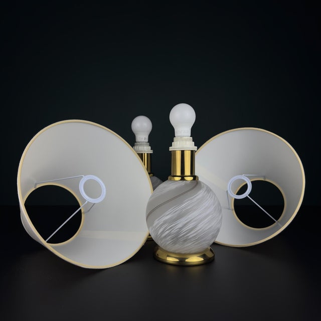 Vintage Murano Glass Table Lamps, Italy, 1970s, Set of 2 For Sale - Image 6 of 18
