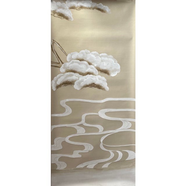 Not Yet Made - Made To Order Hand‑Painted Chinoiserie Crane Landscape Wall Mural For Sale - Image 5 of 7
