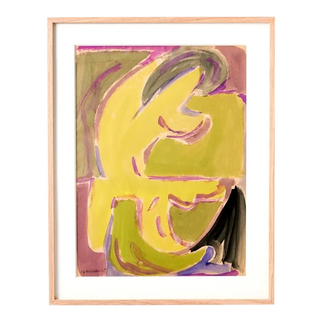 Framed Abstract 1 by E. J. Hartmann, 1965 For Sale