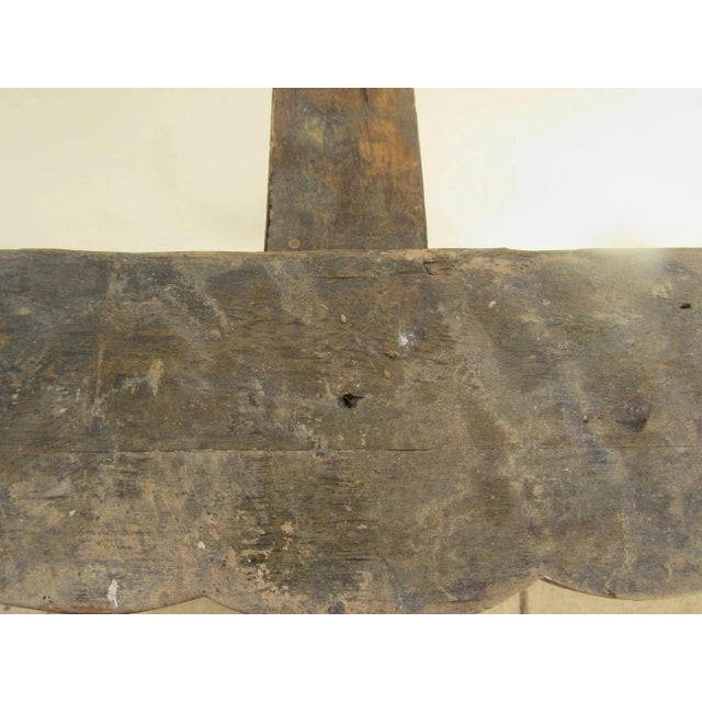 Louis XV Gesso Console Table with Shaped Thick Marble Top For Sale In Denver - Image 6 of 11