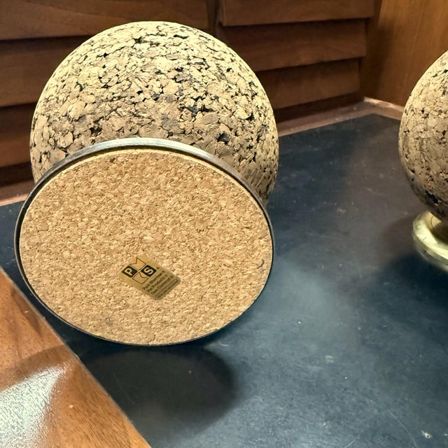 1960s 1960s Swiveling Cork Desk Organizers by Park Sherman - a Set of 2 For Sale - Image 5 of 5