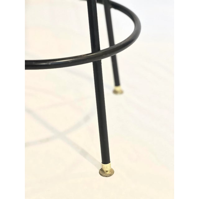 Vintage Mid 20th Century Bamboo and Rattan Swivel Bar Stool For Sale - Image 9 of 10