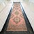 Hand-Knotted Oushak Runner Rug Faded Pink Low Pile Hallway Decor Kitchen Rug- 3'2″x 12'4″ For Sale - Image 4 of 14