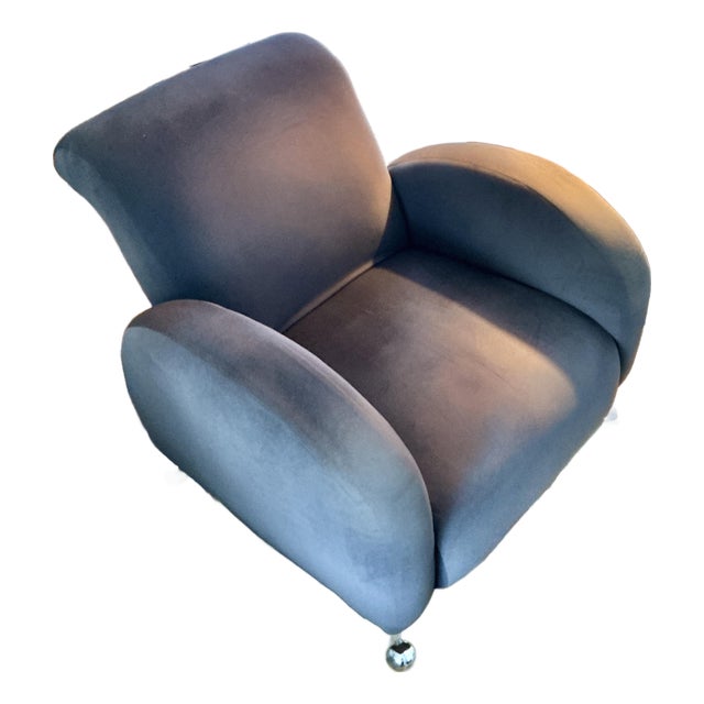 1970s Upholstered Postmodern Chair For Sale