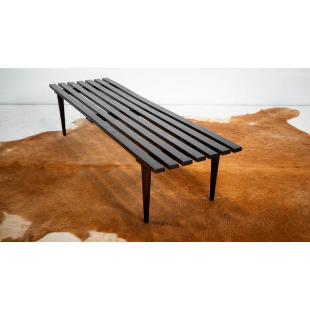 Mid-Century Modern Mid-Century European Slat Bench or Coffee Table, Yugoslavia, C. 1960s For Sale - Image 3 of 16