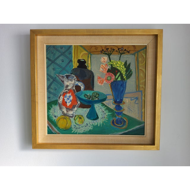 1960s Mid Century Modern Still Life Painting by Swedish Artist Gerhard Karlmark For Sale - Image 18 of 18