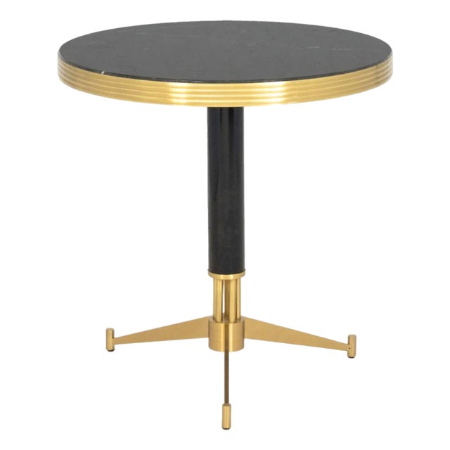 Art Deco Style Marble Top Side Table For Sale