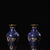 Blue Pair of Vintage Chinese Blue Cloisonné "Crane & Clouds" Vases - 1365g For Sale - Image 8 of 9