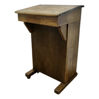 Oak Restaurant Reception Greeting Station, 1890s For Sale