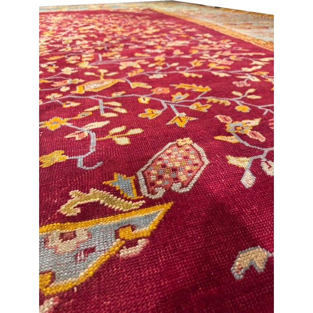 Textile Pasargad DC Rust Original Antique Turkish Oushak Rug For Sale - Image 7 of 9