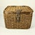 Burnt Umber 1980s Vintage Boho Chic Arts & Crafts Coastal Woven Jute Wicker & Bentwood Storage Lidded Basket For Sale - Image 8 of 15