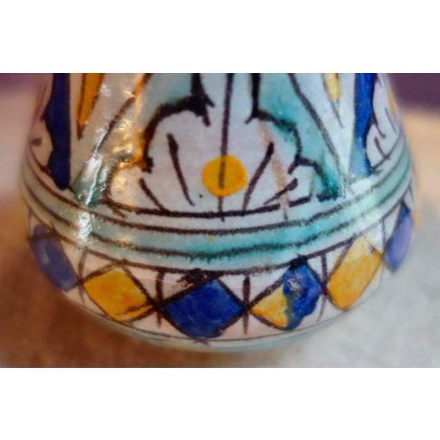 Late 19th Century Antique Handpainted Morrocan Moorish Vase For Sale - Image 5 of 10