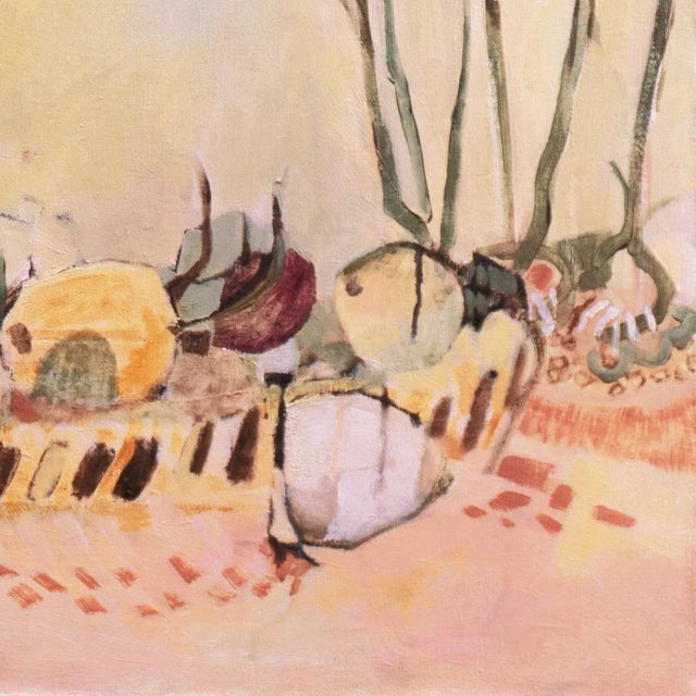 Mid-Century Modern 'Figure Seated in Interior' by Millicent Tomkins, Woman Artist, Berkeley, San Francisco Museum of Art For Sale - Image 3 of 9