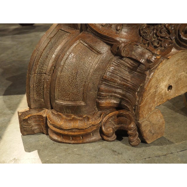A Beautifully Carved Circa 1750 Oak Boiserie Element From France For Sale - Image 17 of 18