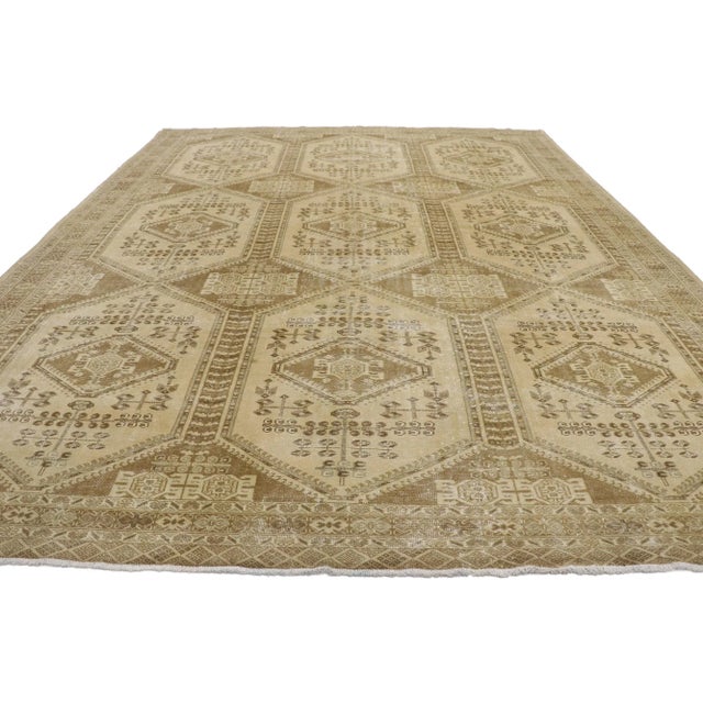 Tribal Antique Persian Turkaman Rug - 09'09 X 12'04 For Sale - Image 3 of 9