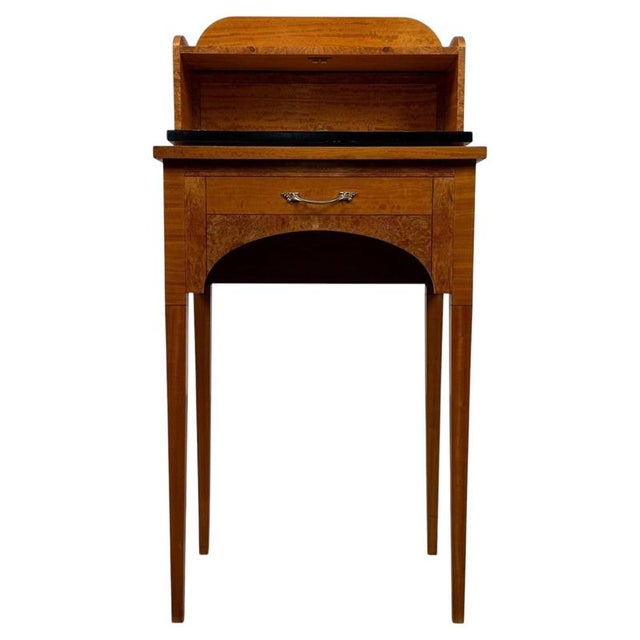 Brown Antique English Satinwood Cabinet with Ebony Inlay For Sale - Image 8 of 14
