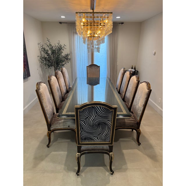 Marge Carson Dining Room Set of 10 For Sale - Image 9 of 11
