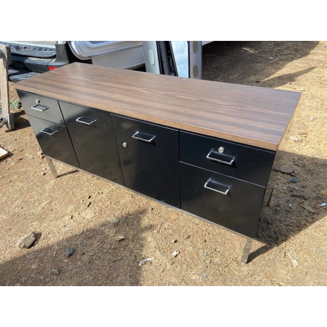 Steelcase Vintage Mid Century Modern Metal Credenza Sideboard For Sale - Image 12 of 12