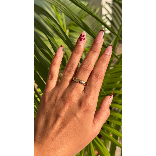 Diamond Studded Celestial Ring in 18kt Solid Yellow Gold Ring Size 5.5 (All Sizes Available) For Sale In New York - Image 6 of 13