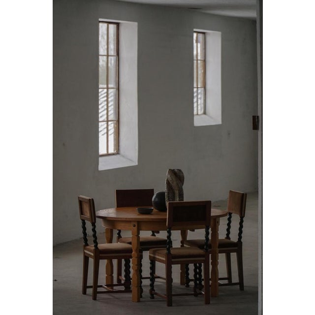 Swedish Grace Baroque Revival Chairs in Brown Velvet, 1940s, Set of 4 For Sale - Image 12 of 18