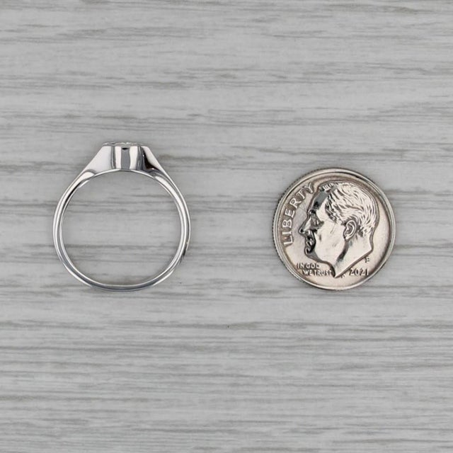 2010s 0.28ct Diamond Solitaire Engagement Ring 14k White Gold Size 6 For Sale - Image 5 of 8