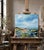 2020s "Non Negotiable" Small Abstract Painting in Sea Greens and Blues For Sale - Image 5 of 7