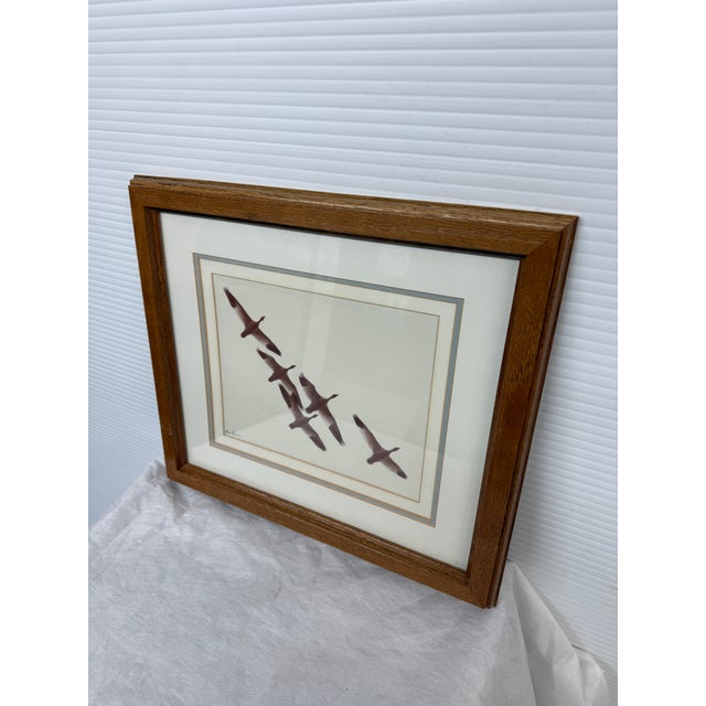 Photorealism Lee Mann "Snow Geese in Flight" Original Photographic, Framed For Sale - Image 3 of 12