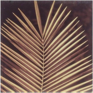 Decorative Art Glass Work with Palm Leaf, Late 20th Century For Sale
