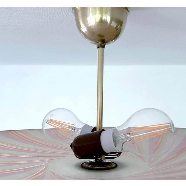 Large Mid-Century Modern Glass Pendant Light, 1970s For Sale - Image 10 of 18