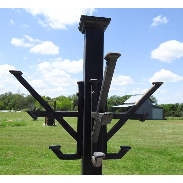 Vintage Black Iron Coat Rack Chairish