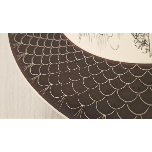 Vintage Plates in Black and White Antica Este Ceramic, 1970s, Set of 4 For Sale - Image 14 of 18