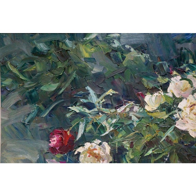 Realism Oil Painting Peonies Shapovalov Anatoly Gavrilovich For Sale - Image 3 of 8