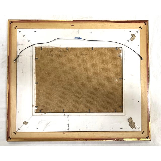 Ruth Rawhouser (Wyoming, Present) Signed Original Oil Painting on Board "September Cottonwoods" Circa 1992 For Sale - Image 9 of 12